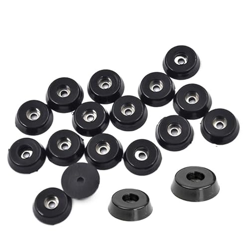 XIAONIYI 20 Stück Schwarze Gummifüße Stuhlbodenschutz rutschfeste Möbelfüße Tischbeinabdeckung Schrankbodenpolster Möbelbeine(Size:12x8x7mm 20pcs) von XIAONIYI