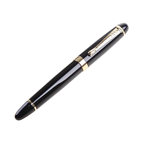 Jinhao X450 Füllfederhalter, schwarze Feder, goldfarbene Zierteile von XIAOQENAN