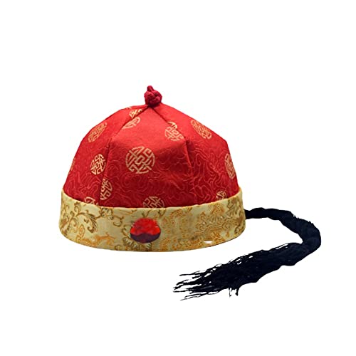 XIAOQINGHH Chinesischer Kaiserhut, Chinesischer Hut for Erwachsene und Kinder, traditioneller Tang-Anzug, Zubehör, Kaiser, Bräutigam, weiche Kappe, Neujahrsgeschenk von XIAOQINGHH