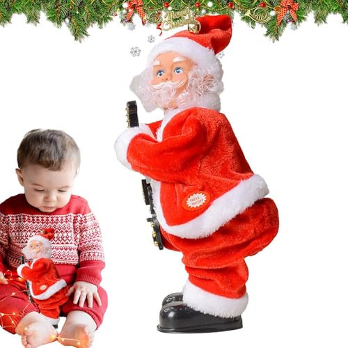 XIAOXIAOYU Singender Weihnachtsmann, Twerking Santa - Elektrische Weihnachtsmannpuppe | Beute schüttelnder Weihnachtsmann mit singender Musik, animiertes Weihnachtsmann-Spielzeug für Kinder von XIAOXIAOYU