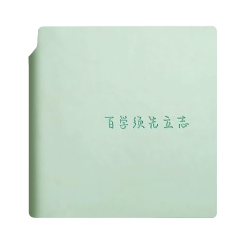 Exquisiter Ledereinband, liniertes Notizbuch, Taschennotizbuch, 10,5 x 10,5 cm, ideal for Notieren und Schreiben(Light Green) von XIAOYIWIN