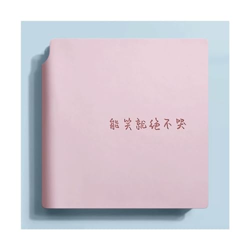 Exquisiter Ledereinband, liniertes Notizbuch, Taschennotizbuch, 10,5 x 10,5 cm, ideal for Notieren und Schreiben(Pink) von XIAOYIWIN