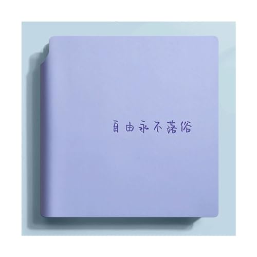 Exquisiter Ledereinband, liniertes Notizbuch, Taschennotizbuch, 10,5 x 10,5 cm, ideal for Notieren und Schreiben(Purple) von XIAOYIWIN