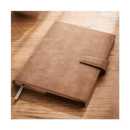 Exquisiter linierter Notizblock mit Magnetschnalle, Notizbuch, B5-Ledereinband, Tagebuch, ideal for Notieren und Schreiben(Brown) von XIAOYIWIN