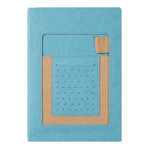 Exquisites, drahtgebundenes Notizbuch aus Leder, Tagebuch, Notizbuch, A5, liniert, for Büro, Schule, Zuhause, Schreiben und Notizen(Blue) von XIAOYIWIN