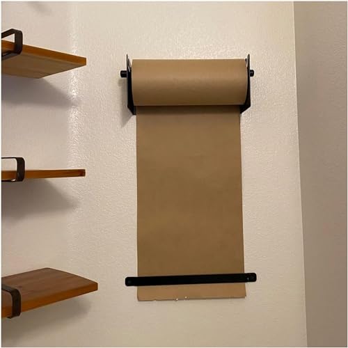 Kleine wandmontierte Kraftpapierrollen-Anzeige, Notizspender und -schneider for Zuhause/Küche/Restaurant/Geschäft/Schule/Werkstatt(37cm/14.6inch wide) von XIAOYIWIN