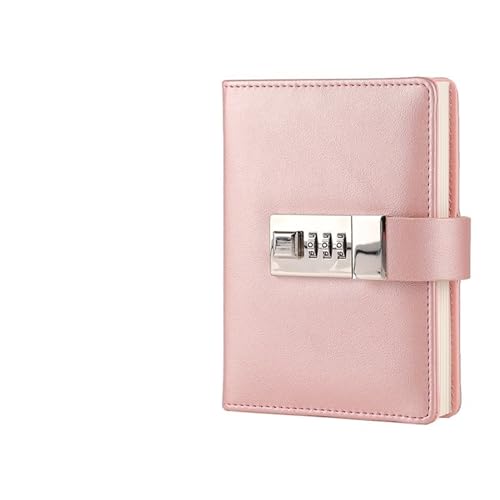 Notizbuch, tragbares Notizbuch, kreatives tragbares Tagebuch mit Schloss, einfaches, personalisiertes Notizbuch mit Passwort for Studenten, Notizblock for Arbeit, Studium(Pink Gift Box) von XIAOYIWIN