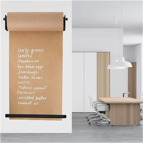 Notizpapierspender for Büro/Studio mit Schneidstange, Kraftpapierrollenhalter zur Wandmontage(Steel Frame Wide-127cm/50in) von XIAOYIWIN