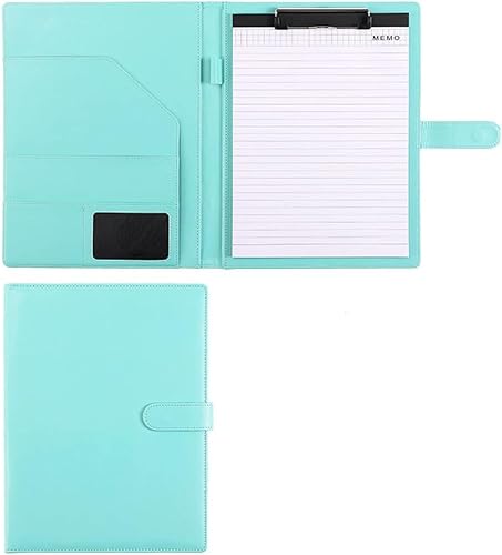 Riemen, robuste Taschen, Werkzeug, Arbeitsschürzen, Klemmbrett-Ordner mit Abdeckung for Notizblockhalter, Briefgröße A4, Schreibblock for Schule, Büro, Konferenz(Sky Blue,With notebook) von XIAOYIWIN