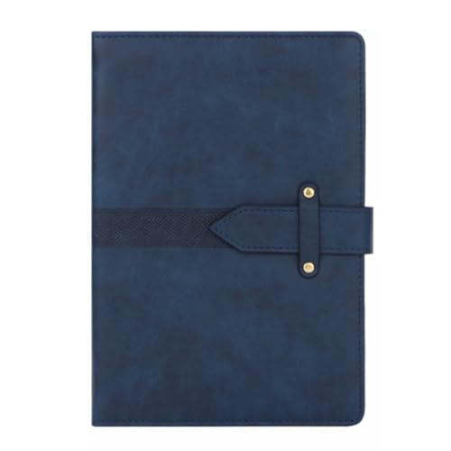 Schreibbares Leder Notizbuch A5, linierter Notizblock, Tagebuch für Zuhause, Schule und Büro (Dark Blue) von XIAOYIWIN