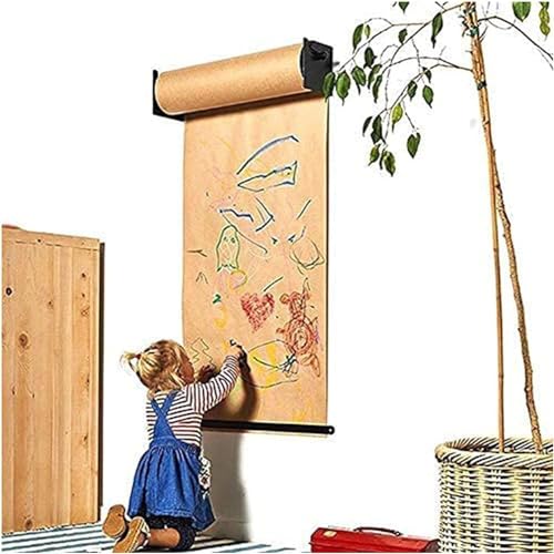 Wandmontiertes Kinder-Doodle-Zeichenbrett, inklusive 50 Meter langer Kraftpapierrolle(Steel Frame Wide-37cm/14.5in) von XIAOYIWIN