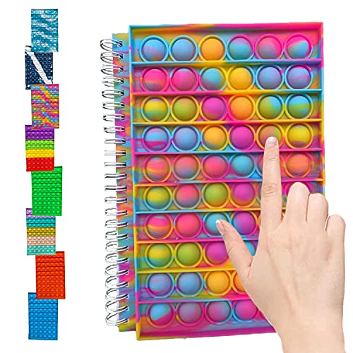 Pop it notebook, Anti-Stress Spielzeug, Pop its Sensory Toys, 50 page lined school writing book, Fidget toy writing pad, Sensory notebook, Kids Notebook von XIAOYIYI