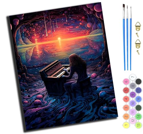 XIAOYOUQIAN Fantasiestrand Und Klaviermädchen,Malen Nach Zahlen Erwachsene Kinder,Mädchen Und Junge,Farbiges Leinwand Acrylfarben Diy Ölgemälde Set Zur Heimdekoration,40X50Cm,Mit Rahmen XIAOYOUQIAN Fantasiestrand Und Klaviermädchen,Malen Nach Zahlen Erwachsene Kinder,Mädchen Und Junge,Farbiges Leinwand Acrylfarben Diy Ölgemälde Set Zur Heimdekoration,40X50Cm,Mit Rahmen von XIAOYOUQIAN
