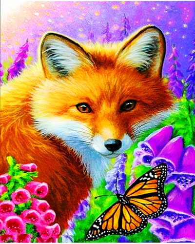 XIAOYOUQIAN Malen Nach Zahlen Erwachsene, Diy Handgemalt Ölgemälde Kit, Paint By Numbers Adult Mit 3 , Pinseln Und Acrylfarbe Leinwand Kit , 40X50 Cm ,Cartoon Blumen Fuchs Kunst Tier,Mit Rahmen XIAOYOUQIAN Malen Nach Zahlen Erwachsene, Diy Handgemalt Ölgemälde Kit, Paint By Numbers Adult Mit 3 , Pinseln Und Acrylfarbe Leinwand Kit , 40X50 Cm ,Cartoon Blumen Fuchs Kunst Tier,Mit Rahmen von XIAOYOUQIAN