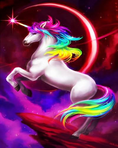 XIAOYOUQIAN Malen Nach Zahlen Erwachsene ,Diy Handgemalt Ölgemälde ,Mit Pinseln Malerei Kits Erwachsene Kunsthandwerk Für Zuhause40X50 Cm ,Märchen Mond Regenbogen Pferd Fantasie Tier,Mit Rahmen XIAOYOUQIAN Malen Nach Zahlen Erwachsene ,Diy Handgemalt Ölgemälde ,Mit Pinseln Malerei Kits Erwachsene Kunsthandwerk Für Zuhause40X50 Cm ,Märchen Mond Regenbogen Pferd Fantasie Tier,Mit Rahmen von XIAOYOUQIAN