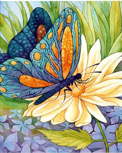 XIAOYOUQIAN Malen Nach Zahlen Erwachsene ,Diy Handgemalt Ölgemälde Kit ,Inklusive Pinsel Und Acrylfarben ,40X50 Cm,Cartoon Schmetterling Blumen,Mit Rahmen XIAOYOUQIAN Malen Nach Zahlen Erwachsene ,Diy Handgemalt Ölgemälde Kit ,Inklusive Pinsel Und Acrylfarben ,40X50 Cm,Cartoon Schmetterling Blumen,Mit Rahmen von XIAOYOUQIAN