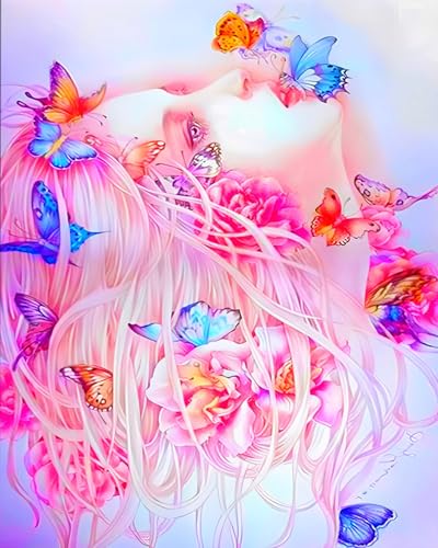 XIAOYOUQIAN Malen Nach Zahlen Erwachsene Kinder, Mädchen Und Junge, Farbiges Leinwand Acrylfarben Diy Ölgemälde Set Zur Heimdekoration, 40X50Cm ,Cartoon Märchen Schmetterling Elfe Mädchen,Mit Rahmen XIAOYOUQIAN Malen Nach Zahlen Erwachsene Kinder, Mädchen Und Junge, Farbiges Leinwand Acrylfarben Diy Ölgemälde Set Zur Heimdekoration, 40X50Cm ,Cartoon Märchen Schmetterling Elfe Mädchen,Mit Rahmen von XIAOYOUQIAN