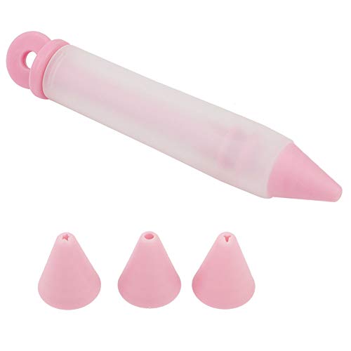 XIASABA Dessert Dekorieren Kuchen Dekorieren Stifte Kit Düsen Silikon Lebensmittel Schreibstift Schokolade Dekorieren Werkzeuge Kuchen Rot DIY Kuchen Dekorieren Stift (Pink) von XIASABA