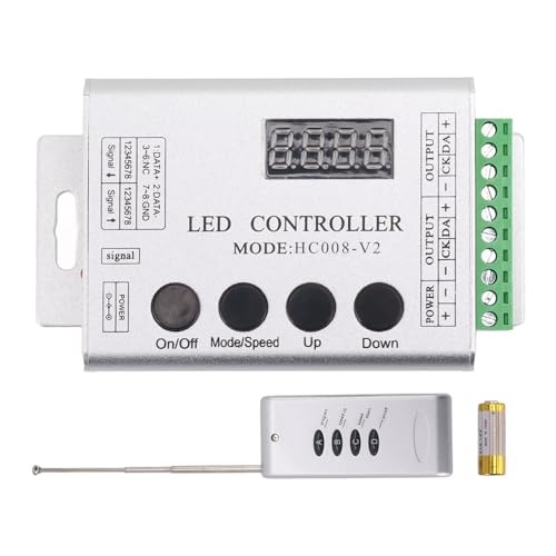 XIASABA Lichtleiste 14 x 8 x 6 RGB-Controller, Signallichtleiste, Controller für 6803 1903 Ws2811 Ws2812B 5 V bis 24 V von XIASABA