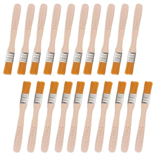 20 Stück Flachpinsel,Pinsel Lack Pinsel,Flachpinsel,Pinsel Flache Borstenpinsel Fensterpinsel mit Holzgriff Lasurpinsel für Pinsel Farben Kunst Malerbedarf Lacke Malerei DIY Streichen von Wänden-14cm von XIASHENG