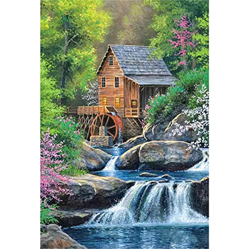 XIATIAN Diamond Painting Erwachsene Diamant Painting Bilder Kinder, 5D Diamond Painting Landschaft DIY Crystal Art Stickerei Kreuzstich Bilder Set für Wanddekoration 30x40cm von XIATIAN