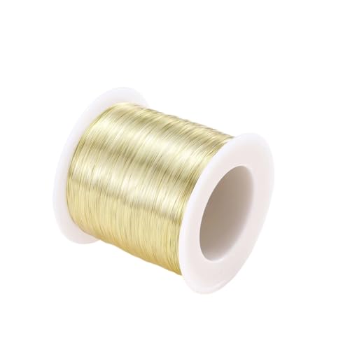 XIAWEBO Copper Wire Kupferdraht for DIY handgefertigten Schmuck Machen liefert Schmuck Zubehör Perlen Materialien Draht(Gold2,0.4mm x 5meters) von XIAWEBO