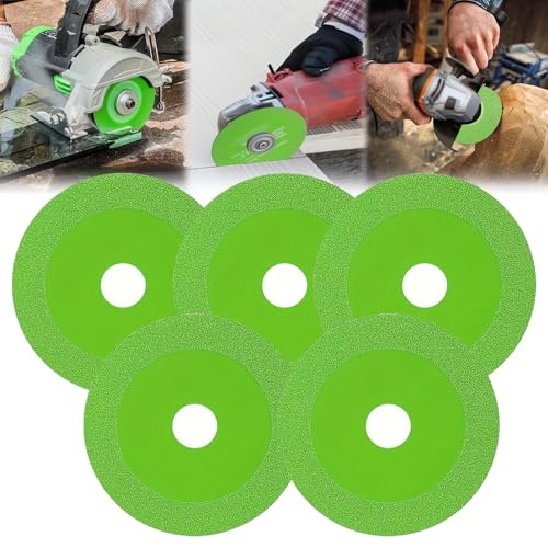 XIBHDN Diamond Chamfered Saw Blade, Rock Slab Grinding Disc, Glass Cutting Disc, Discos para Cortar Ceramica, Klyzor Glass Cutting Disc, Disco Para Cortar Vidrio, Tile and Rock Slab Cutting (5PCS) von XIBHDN