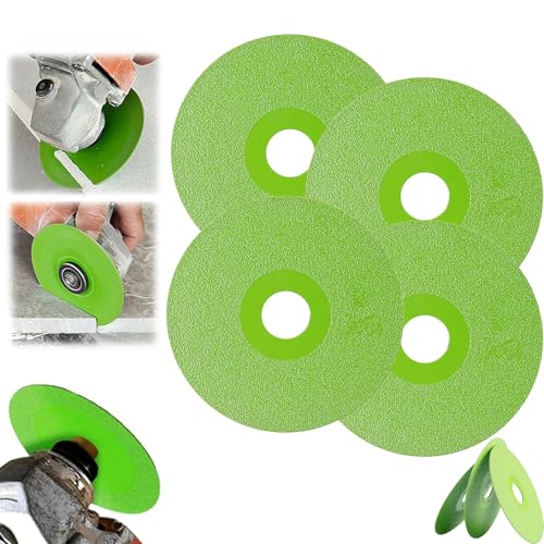 XIBHDN Diamond Chamfered Saw Blade,Rock Slab Grinding Disc,Glass Cutting Disc,Porous Widened Cutting Blades,Indestructible Disc for Grinder, for Ceramic Tile, Marble Edge Trimming (4PCS) von XIBHDN