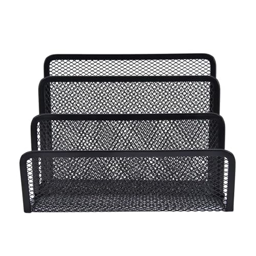 Briefablage 2Pcs Brief Tablett Metall Mesh Schreibtisch Organizer Desktop Brief Sorter Mail Tablett Datei Organizer Office Home Buchstützen Buch Halter Für Zuhause von XIEHYA