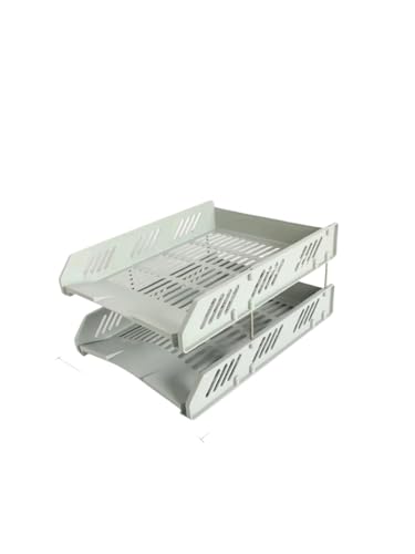 Briefablage Briefablage, Schreibtischzubehör, Ablage-Organizer, Schreibtisch-Aktenhalter, Schwarz, Briefpapier-Sortierer, Büro-Desktop-Halter, stapelbare Ablagen Für Zuhause(Gray) von XIEHYA