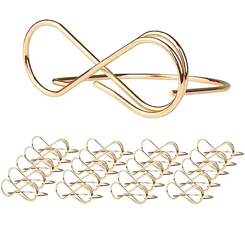 20 Stück Gold Metall Hochzeit Tischkartenhalter, Sitzetiketten Tischkartenclips Kartenhalter, menükartenhalter für Tischdekoration, Hochzeit Party und Geburtstag von XIEJ