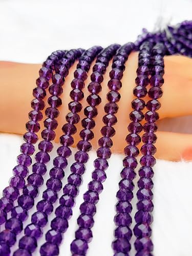 XIENBAOFU Glasperlen zur Schmuckherstellung, 8 mm, Kristallperlen für Armbänder, Halsketten, Violett, 100 Stück, 100 Stück von XIENBAOFU