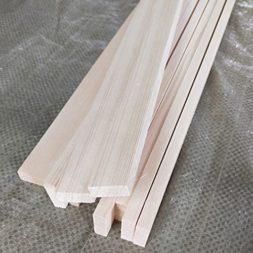 XILYZMO Holzstäbe Quadratisch Natürliche, Hölzernes Leisten Holzleisten Sticks, Unbearbeitet Fixierstift, Hartholz Holzdübelstifte, Für DIY-Formenbau Heimdekoration (Farbe : Natural-1.2x2x20cm, Größ von XILYZMO