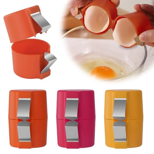 XIMEY Eierschalenöffner, 3PCS Tragbares Eierschäler, Handgehaltenes Eierknacker-Werkzeug, Egg Shell Opener, Praktische Eierschalen Trenner, Backwerkzeuge für Küche und Restaurant von XIMEY