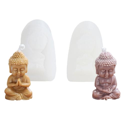 XINBAIJI 3D Yoga Silikonform Kerzenform Schildkröte Seifenform DIY Schildkröte Gießform, Fondant (Buddha A) von XINBAIJI