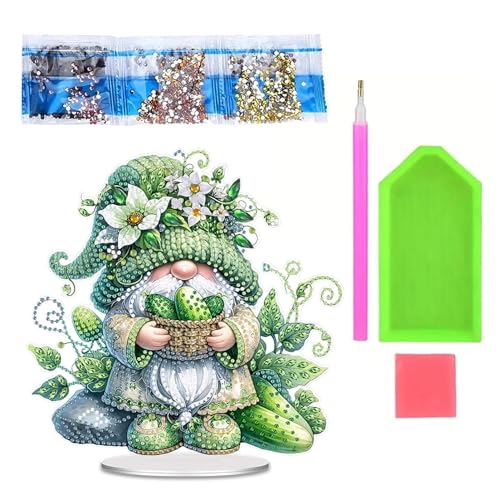 XINBAIJI DIY Diamond Painting GNOME, 5d DIY Diamond Painting Tischdeko Diamant Malerei Kunst Set, Kobold Diamant Malerei Für Anfänger, Erwachsene, Kinder Zuhause Deko (Stil A) von XINBAIJI