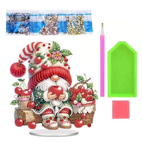 XINBAIJI DIY Diamond Painting GNOME, 5d DIY Diamond Painting Tischdeko Diamant Malerei Kunst Set, Kobold Diamant Malerei Für Anfänger, Erwachsene, Kinder Zuhause Deko (Stil C) von XINBAIJI