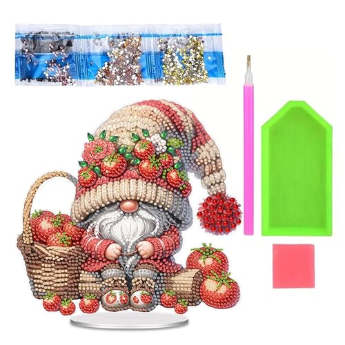 XINBAIJI DIY Diamond Painting GNOME, 5d DIY Diamond Painting Tischdeko Diamant Malerei Kunst Set, Kobold Diamant Malerei Für Anfänger, Erwachsene, Kinder Zuhause Deko (Stil D) von XINBAIJI