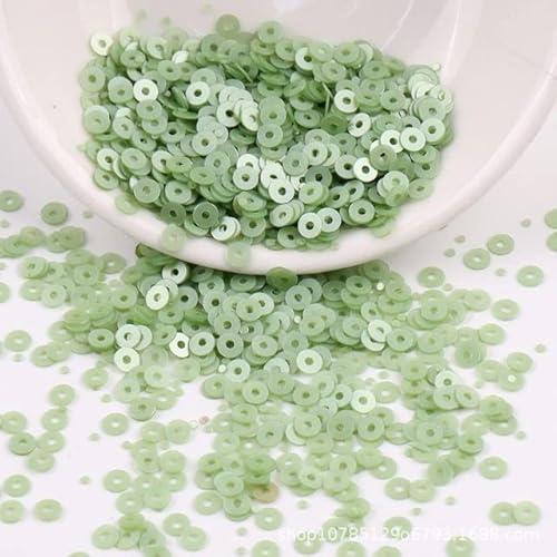 2 mm 3 mm 4 mm Matte Pailletten Flache Runde Matt Polnische PVC Pailletten Pailletten zum Nähen von Hochzeitshandwerk Bekleidungszubehör als Senf, 2 mm 10 g 4000 Stück von XINBOO