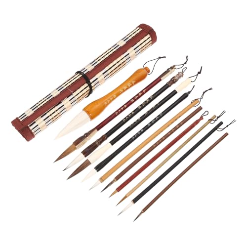 Chinesisches Kalligraphie-Pinsel-Set, Kalligraphie-Set for Anfänger, 1 Set Pinsel-Set, Tintenstifte, Pinselstift mit Roll-up-Halter, Pinselhalter, japanische Kunst-Roll-up von XINCXIN