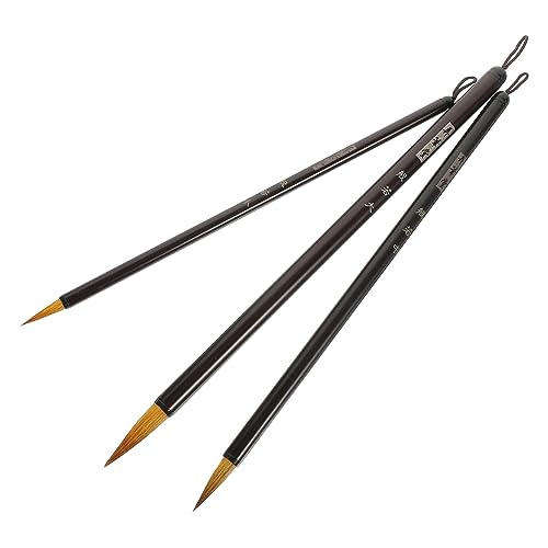 Chinesisches Kalligraphie-Pinsel-Set, Kalligraphie-Set for Anfänger, Sumi-Pinselstift, 3-teilig, chinesischer Kalligraphie-Pinselstift, mittlerer Schreibstift, Wolfshaar-Hakenlinie von XINCXIN