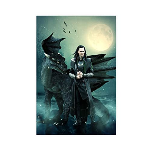 Classic Loki Laufeyson Tom Hiddleston Movie 33 Leinwandposter Wandkunst Dekor Druck Bild Gemälde für Wohnzimmer Schlafzimmer Dekoration ungerahmt: 30 x 45 cm von XINGBA