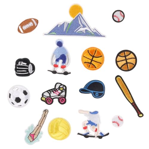 16 PCs Ästhetische Reparaturflecken Eisen Auf Applikationen Gestickte Patches Sports Serie Eisen Auf Flecken Applique Patches von XINGBEI