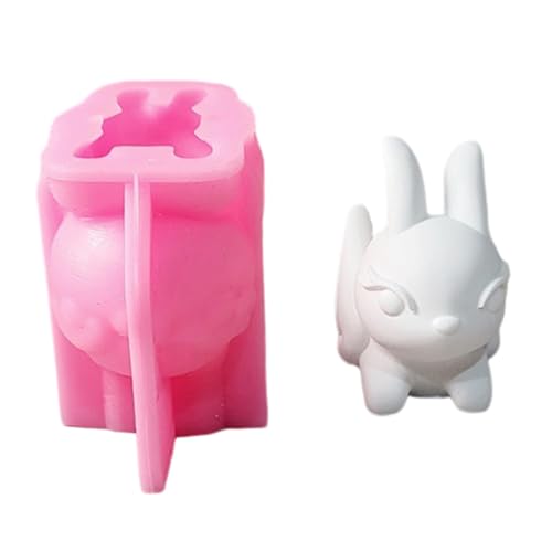 3D Bunnies Statue Silikonkerzenformen Für Kerzenseife Making Gipsdekoration Kaninchen Silikonform Für Epoxidharz von XINGBEI