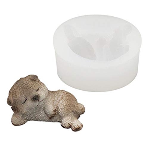 3D Hund Silikonform Ton Seife Gips Epoxidform Kuchen Schokolade Dessert Fondant Dekorieren Werkzeug Backzubehör von XINGLIDA