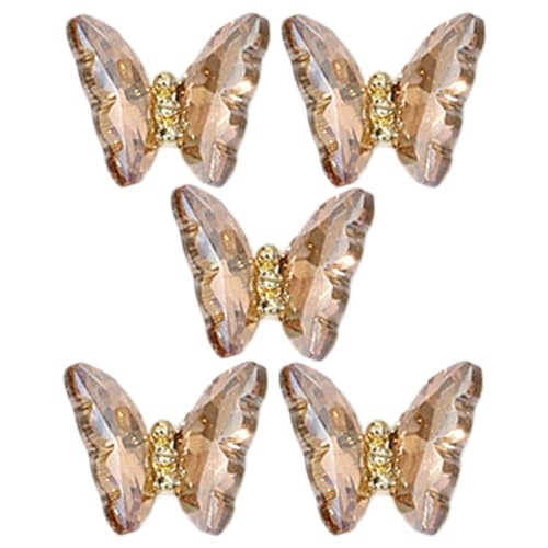 XINGLIDA 1 Beutel Schmetterling Nagel Strasssteine 3D Nagel Charms Mode Nagel Handwerk Zubehör Verzierung für Dekoration von XINGLIDA