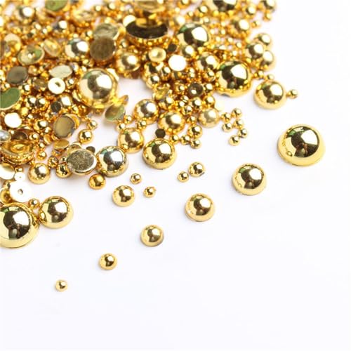 XINGLIDA Nagelkunst-Perlen in verschiedenen Größen, 3D-Nagelperlen, Strasssteine, Dekoration, Werkzeug, Beauty-Maniküre-Zubehör für Damen, 1000 Stück von XINGLIDA