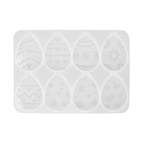 XINGLIDA Silikon-Formen für Oster-Schlüsselanhänger, Eier, für selbstgemachte Kerzen, Seifen, Expoy-Harzgussformen von XINGLIDA