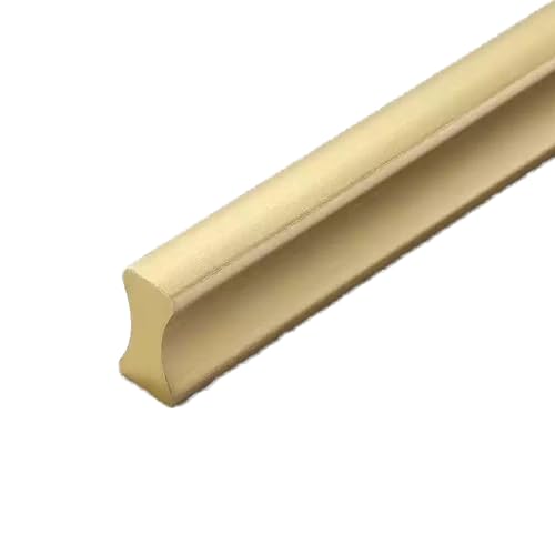 XINGWANGG 1 Stück Metall Möbelgriffe Aluminiumlegierung Moderne Schrankgriffe Küchengriffe,Fingerkante Schubladengriffe Griffe,für Küchenschränke Kleiderschrank,Mit Schrauben (Gold,Length 90mm) von XINGWANGG