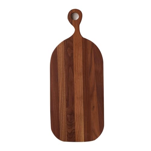 XINQIK Küchen-Schneidebrett aus natürlichem Hartholz Holz-Schneidebrett, Massivholz-Schneidebrett, Käsebrett, Käsebrett, Outdoor, Wildcamping, tragbares Obstbrett, Holz-Deli-Brett(42x17x1.5cm) von XINQIK